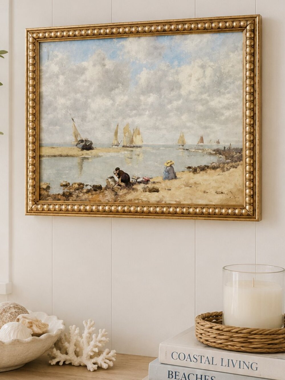 "Washerwoman near Trouville" (Praczka w pobliżu Trouville) by Eugène Boudin
